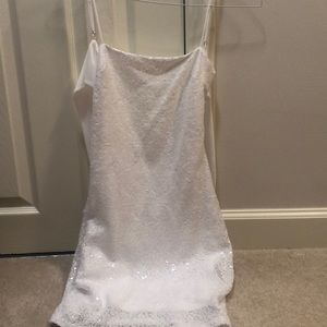 White sparkly dress